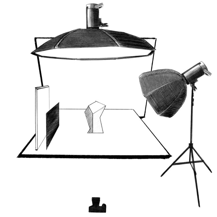 Photo Configuration De Studio Avec Un Équipement D'éclairage Banque  D'Images et Photos Libres De Droits. Image 12462867