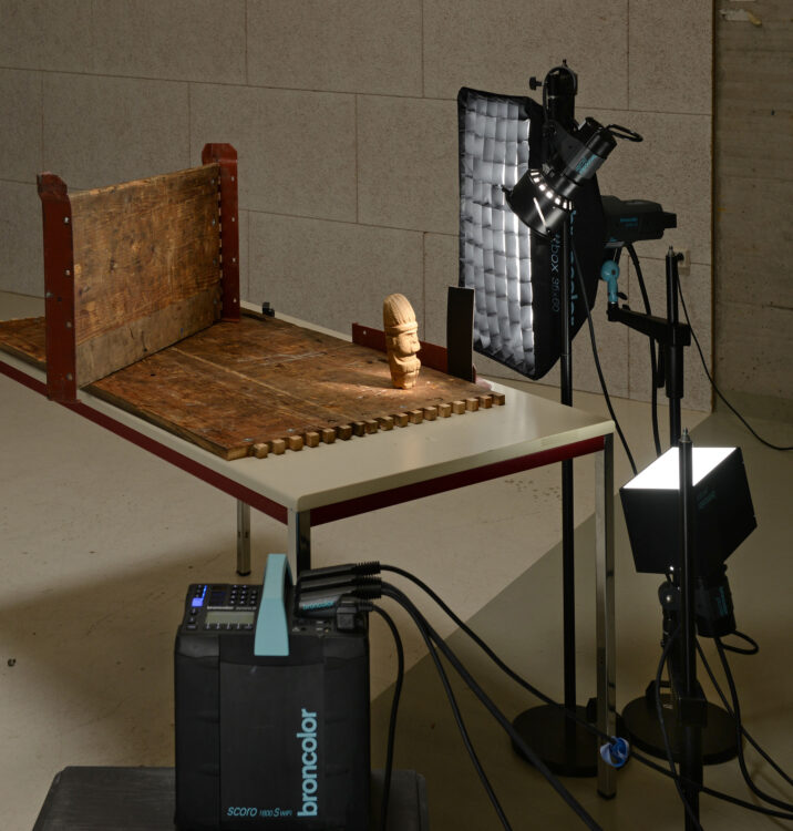 How to photograph a statue with lighting bts for museum cultural heritage